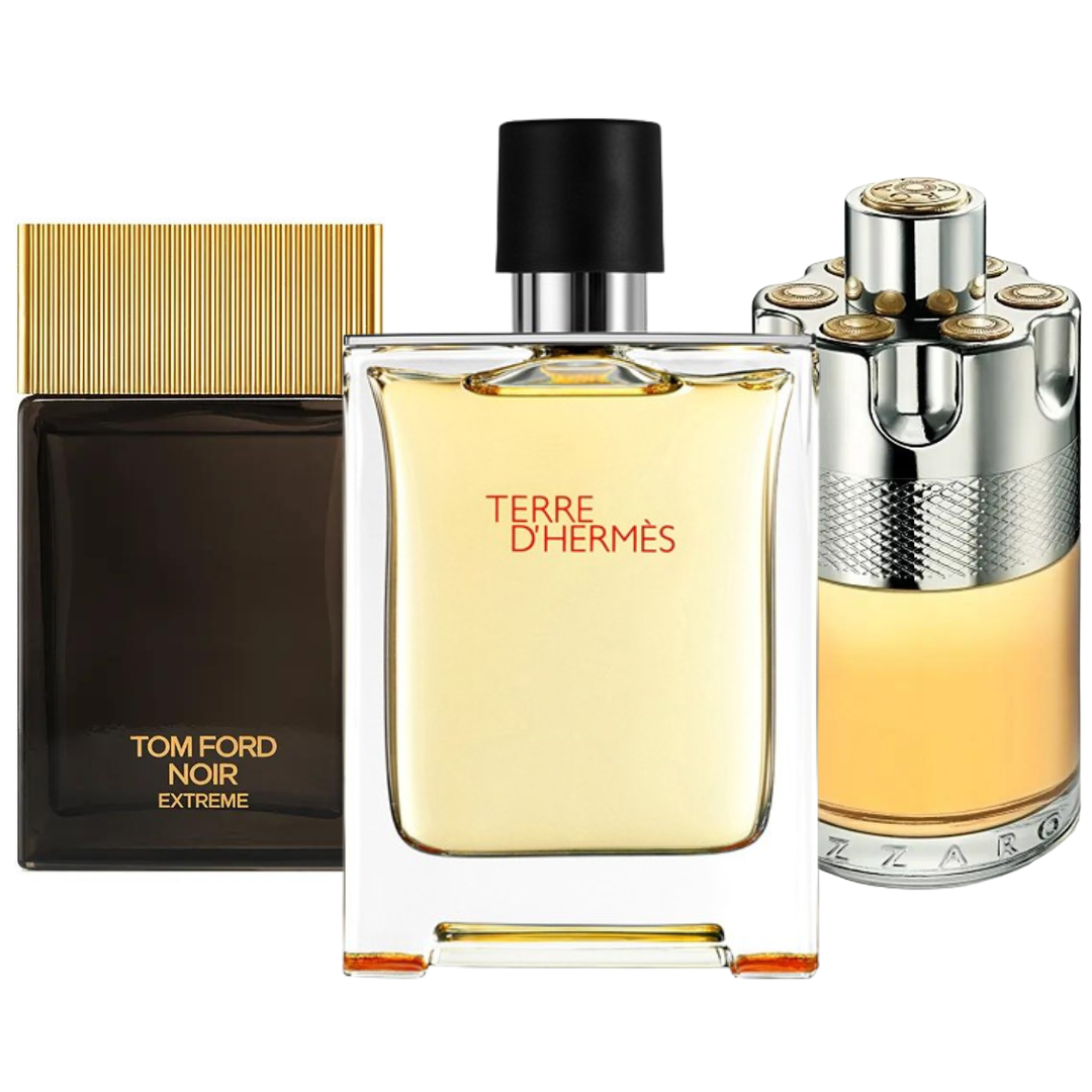 Conjunto com 3 Perfumes: Terre d’Hermès, Azzaro Wanted, Tom Ford Noir Extreme (Eau de Parfum)