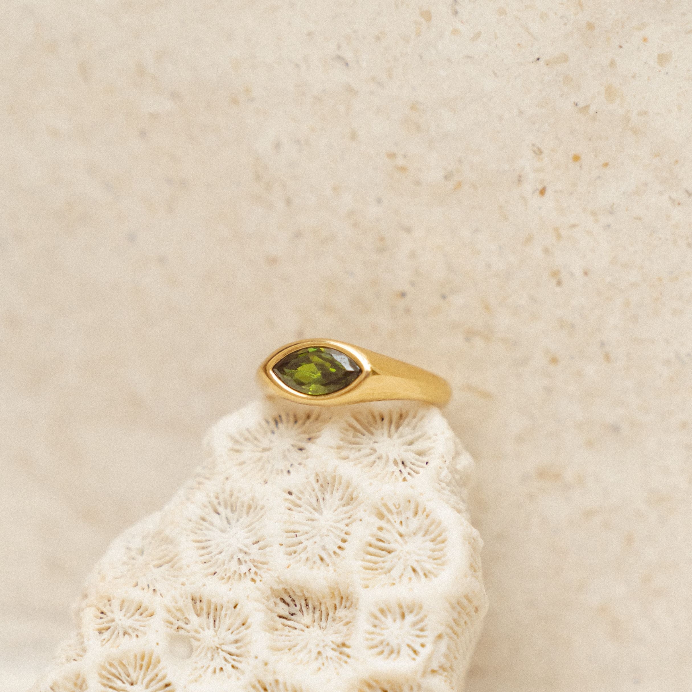 Green Signet Ring